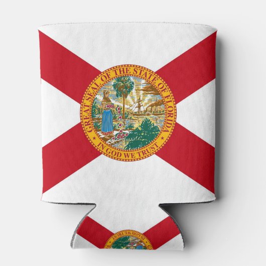 Koelbox met vlag van Florida State, Verenigde Stat Blikjeskoeler (Achterkant)