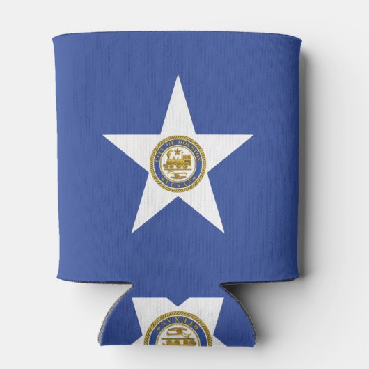 Koelbox met vlag van Houston City, Verenigde State Blikjeskoeler (Achterkant)