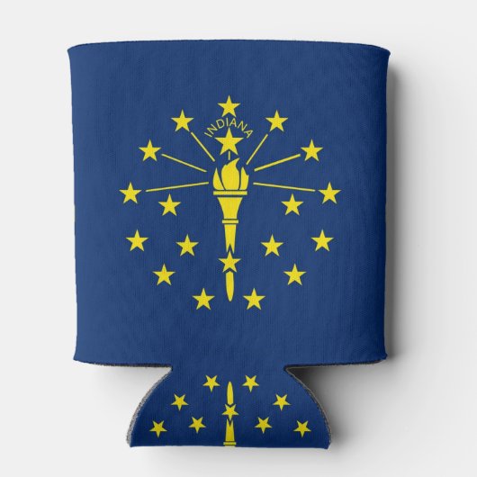 Koelbox met vlag van Indiana State, Verenigde Stat Blikjeskoeler (Achterkant)