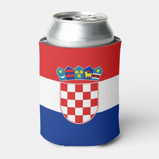 Koelbox met vlag van Kroatië Blikjeskoeler (Blikje Voorkant)