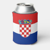 Koelbox met vlag van Kroatië Blikjeskoeler (Blikje Achterkant)
