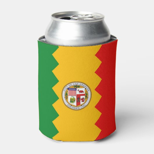 Koelbox met vlag van Los Angeles, Verenigde Staten Blikjeskoeler (Blikje Voorkant)