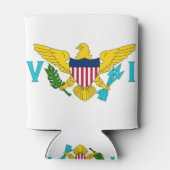 Koelbox met vlag van Maagdeneilanden, Verenigde St Blikjeskoeler (Achterkant)