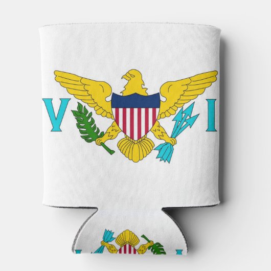 Koelbox met vlag van Maagdeneilanden, Verenigde St Blikjeskoeler (Achterkant)