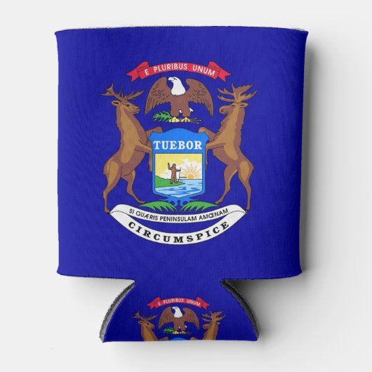 Koelbox met vlag van Michigan State, Verenigde Sta Blikjeskoeler (Voorkant)