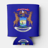 Koelbox met vlag van Michigan State, Verenigde Sta Blikjeskoeler (Achterkant)