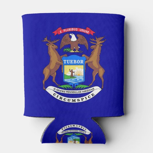 Koelbox met vlag van Michigan State, Verenigde Sta Blikjeskoeler (Achterkant)