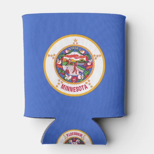 Koelbox met vlag van Minnesota State, Verenigde St Blikjeskoeler (Achterkant)