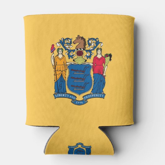 Koelbox met vlag van New Jersey State, Verenigde S Blikjeskoeler (Achterkant)