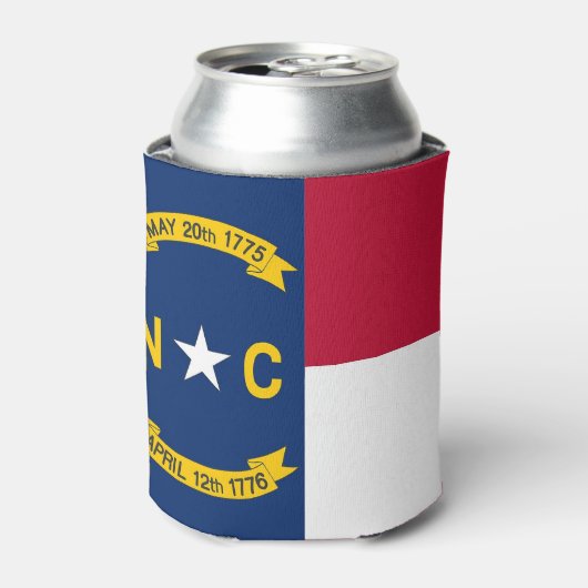 Koelbox met vlag van North Carolina, Verenigde Sta Blikjeskoeler (Blikje Voorkant)