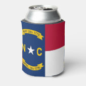 Koelbox met vlag van North Carolina, Verenigde Sta Blikjeskoeler (Blikje Achterkant)