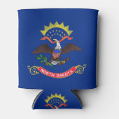 Koelbox met vlag van North Dakota, Verenigde State Blikjeskoeler (Voorkant)