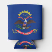 Koelbox met vlag van North Dakota, Verenigde State Blikjeskoeler (Achterkant)