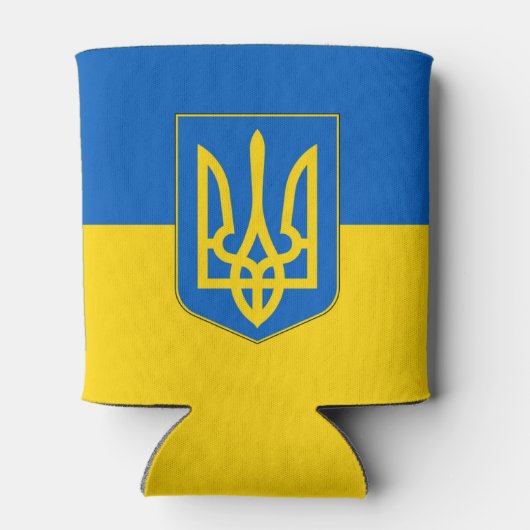 Koelbox met vlag van Oekraïne Blikjeskoeler (Achterkant)