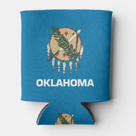 Koelbox met vlag van Oklahoma, Verenigde Staten. Blikjeskoeler (Voorkant)