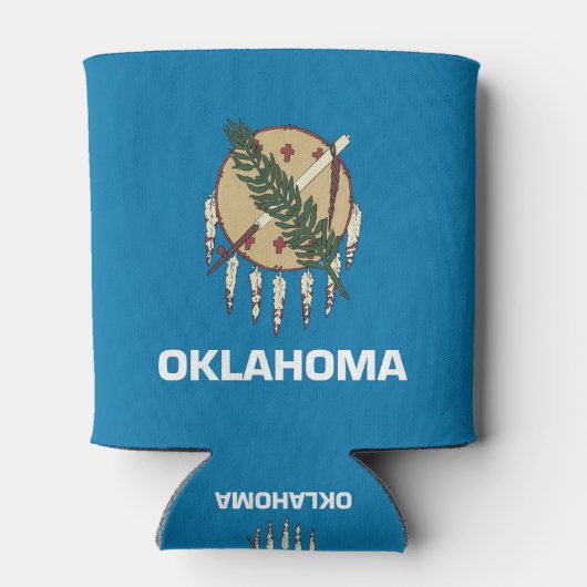 Koelbox met vlag van Oklahoma, Verenigde Staten. Blikjeskoeler (Achterkant)