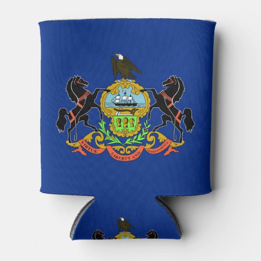 Koelbox met vlag van Pennsylvania, Verenigde State Blikjeskoeler (Voorkant)