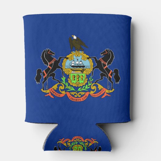 Koelbox met vlag van Pennsylvania, Verenigde State Blikjeskoeler (Achterkant)