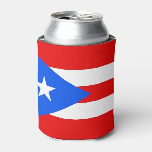 Koelbox met vlag van Puerto Rico, Verenigde Staten Blikjeskoeler (Blikje Voorkant)