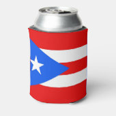 Koelbox met vlag van Puerto Rico, Verenigde Staten Blikjeskoeler (Blikje Achterkant)