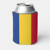 Koelbox met vlag van Roemenië Blikjeskoeler (Blikje Achterkant)