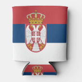 Koelbox met vlag van Servië Blikjeskoeler (Voorkant)
