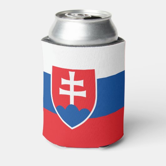 Koelbox met vlag van Slowakije Blikjeskoeler (Blikje Achterkant)