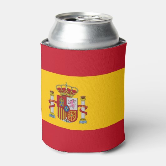 Koelbox met vlag van Spanje Blikjeskoeler (Blikje Voorkant)