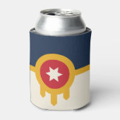 Koelbox met vlag van Tulsa, Oklahoma Blikjeskoeler (Blikje Voorkant)