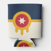 Koelbox met vlag van Tulsa, Oklahoma Blikjeskoeler (Voorkant)