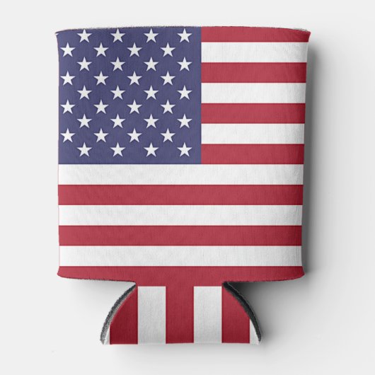 Koelbox met vlag van Verenigde Staten van Amerika. Blikjeskoeler (Voorkant)