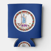 Koelbox met vlag van Virginia State, Verenigde Sta Blikjeskoeler (Voorkant)