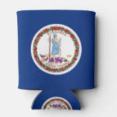 Koelbox met vlag van Virginia State, Verenigde Sta Blikjeskoeler (Achterkant)