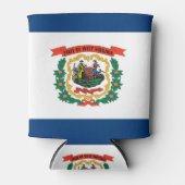 Koelbox met vlag van West Virginia State, Verenigd Blikjeskoeler (Voorkant)