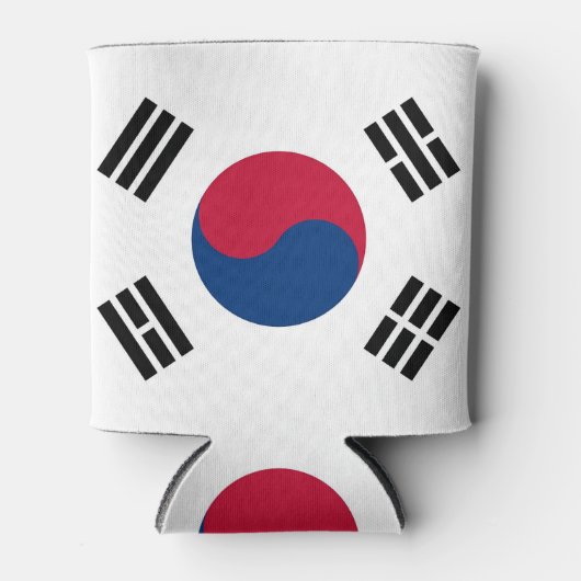 Koelbox met vlag van Zuid-Korea Blikjeskoeler (Voorkant)