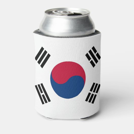 Koelbox met vlag van Zuid-Korea Blikjeskoeler (Blikje Achterkant)