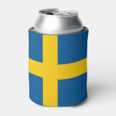 Koelbox met vlag van Zweden Blikjeskoeler (Blikje Voorkant)