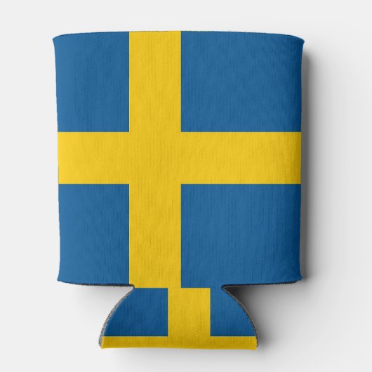 Koelbox met vlag van Zweden Blikjeskoeler (Achterkant)
