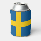 Koelbox met vlag van Zweden Blikjeskoeler (Blikje Achterkant)