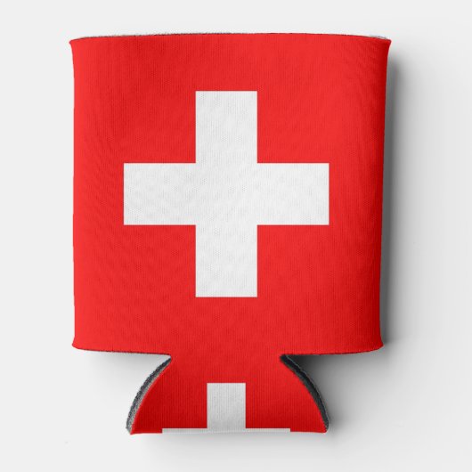 Koelbox met vlag van Zwitserland Blikjeskoeler (Voorkant)