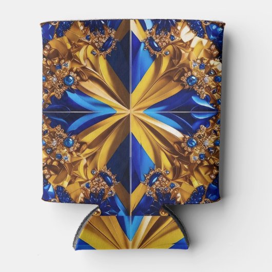 Koelbox met Zweden Kleuren ontwerp Blikjeskoeler (Voorkant)