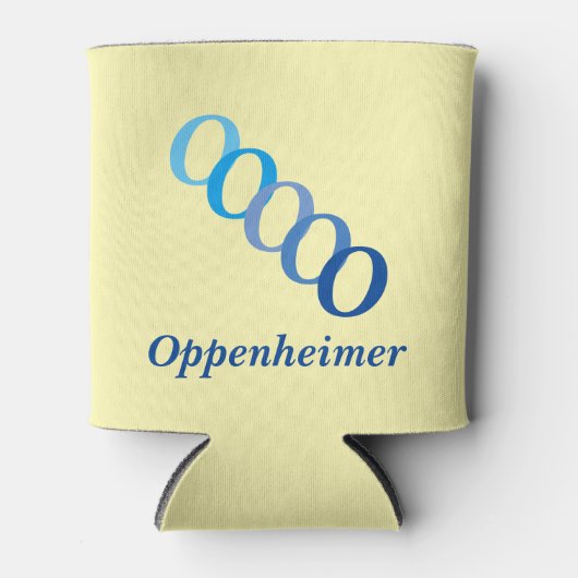 Koelbox - Naam met Initialen (blues) Blikjeskoeler (Voorkant)