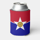 Koelbox onder de vlag van Dallas City, Verenigde S Blikjeskoeler (Blikje Achterkant)