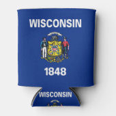 Koelbox onder de vlag van de Amerikaanse staat Wis Blikjeskoeler (Voorkant)