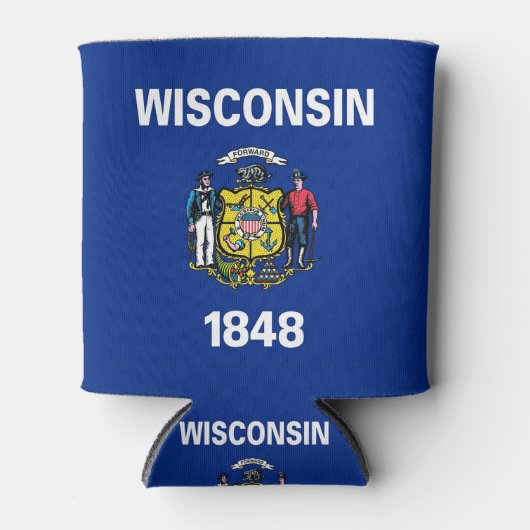 Koelbox onder de vlag van de Amerikaanse staat Wis Blikjeskoeler (Voorkant)