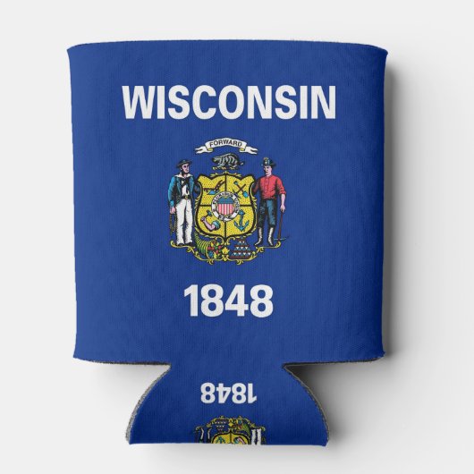 Koelbox onder de vlag van de Amerikaanse staat Wis Blikjeskoeler (Achterkant)