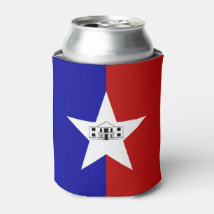 Koelbox onder de vlag van San Antonio City, VS Blikjeskoeler