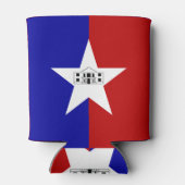 Koelbox onder de vlag van San Antonio City, VS Blikjeskoeler (Achterkant)