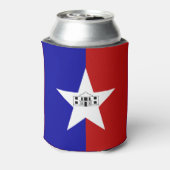 Koelbox onder de vlag van San Antonio City, VS Blikjeskoeler (Blikje Achterkant)
