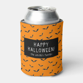Koelbox Oranje BBT Pattern Halloween Party Blikjeskoeler